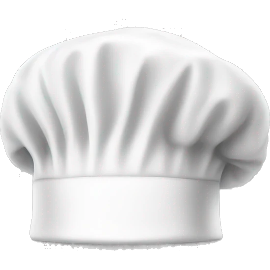 a white chef's hat emoji