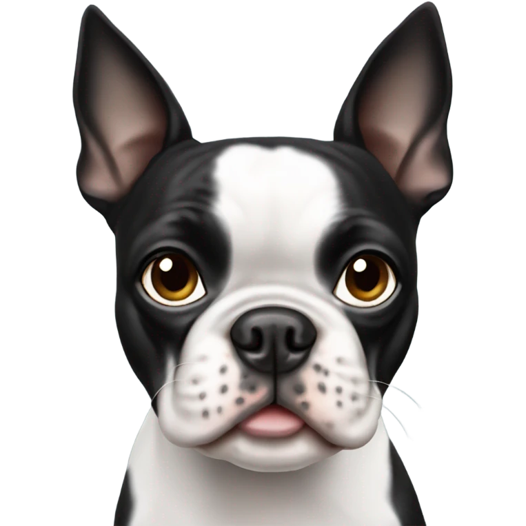 Boston terrier dog named Elvis  emoji