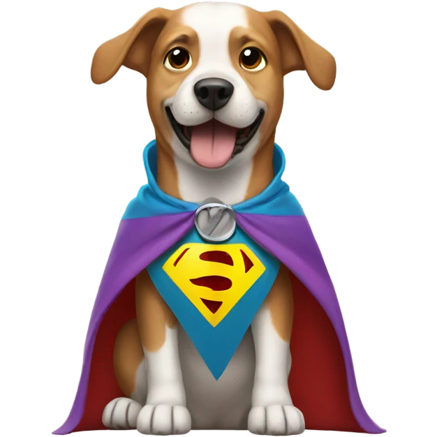 Dog in a cape emoji