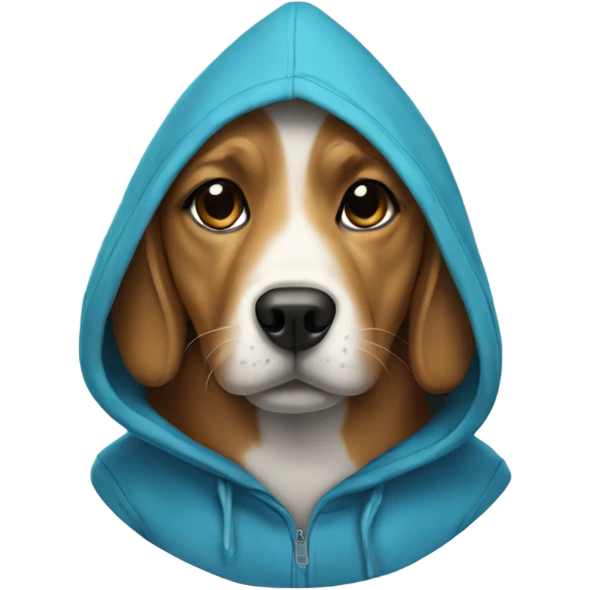 Dog wearing the hoodie  emoji