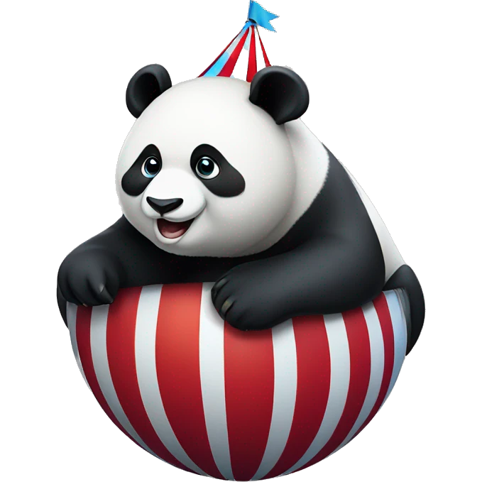 Panda on a circus ball emoji