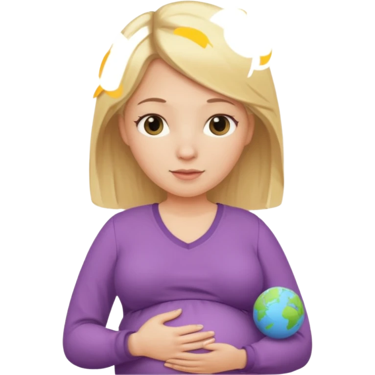 Pregnant daycare teacher with blonde hair  emoji