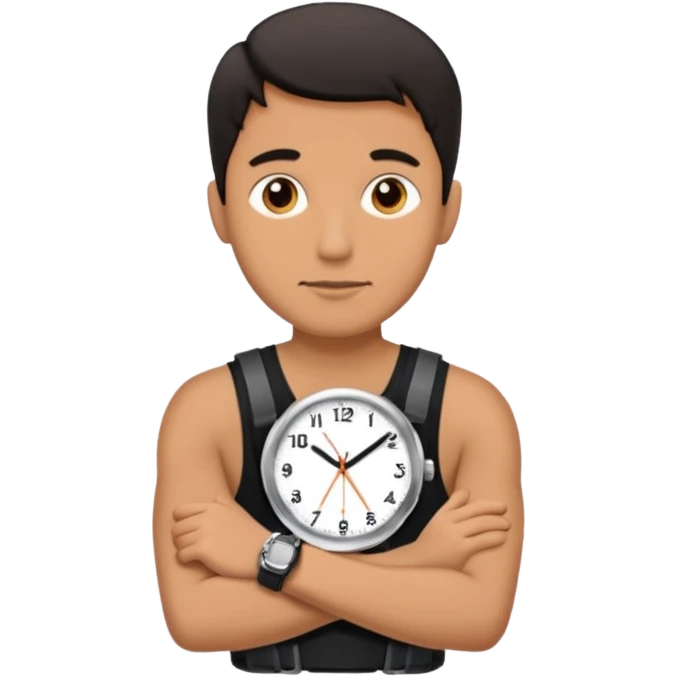 man wearing a black strap watch emoji