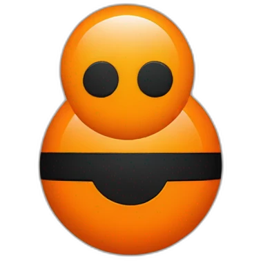 Logo orange et noir emoji