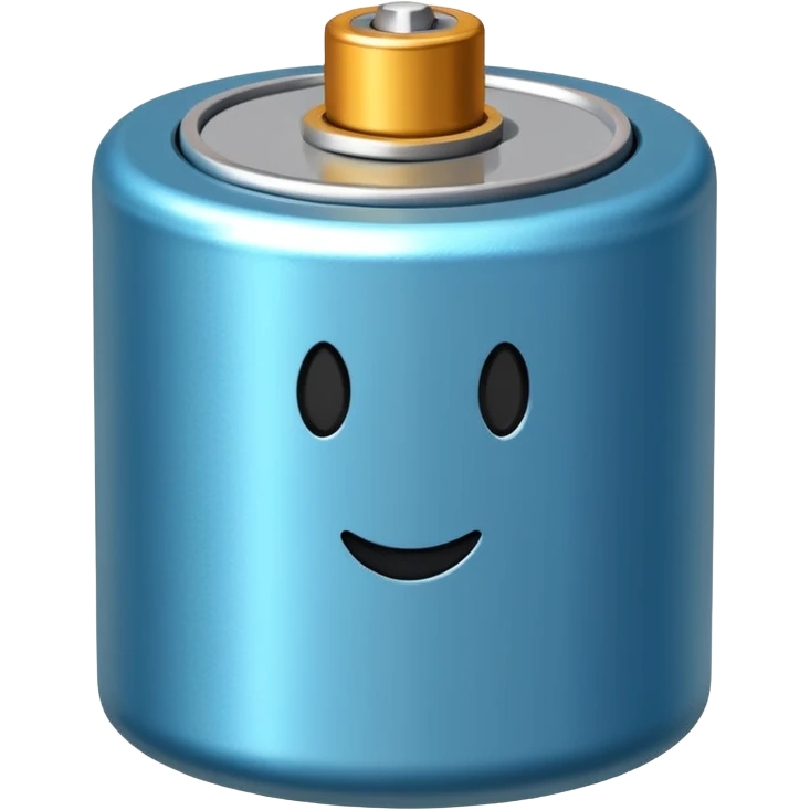 realistic small battery emoji