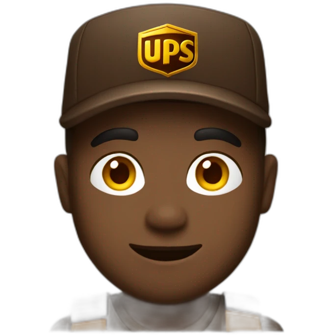Ups driver with many packages emoji