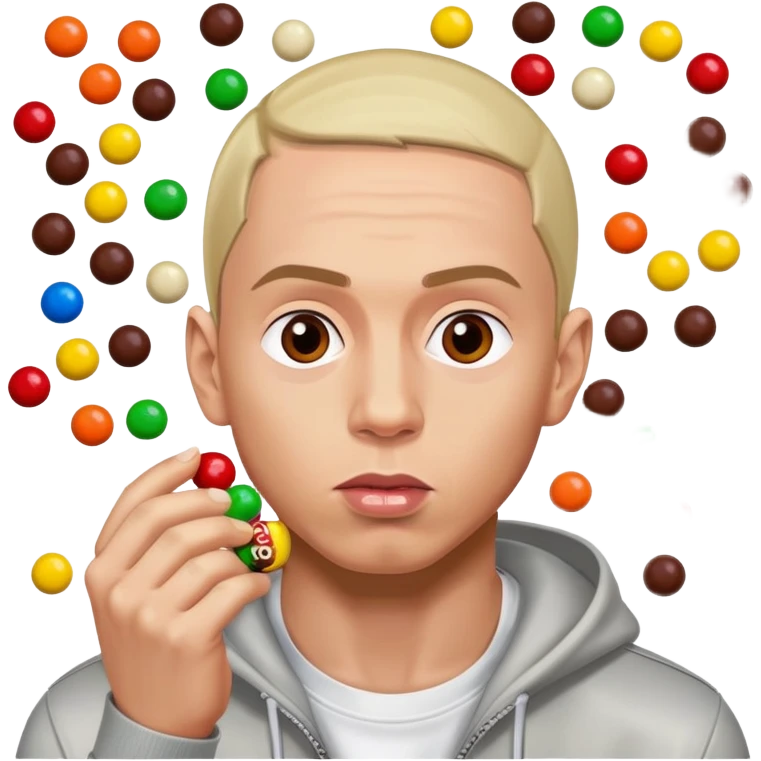 Eminem eating M&M’s emoji