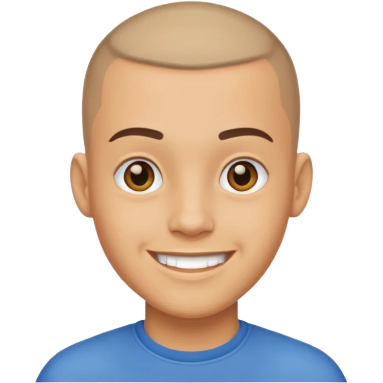 light skin man with buzzcut  emoji