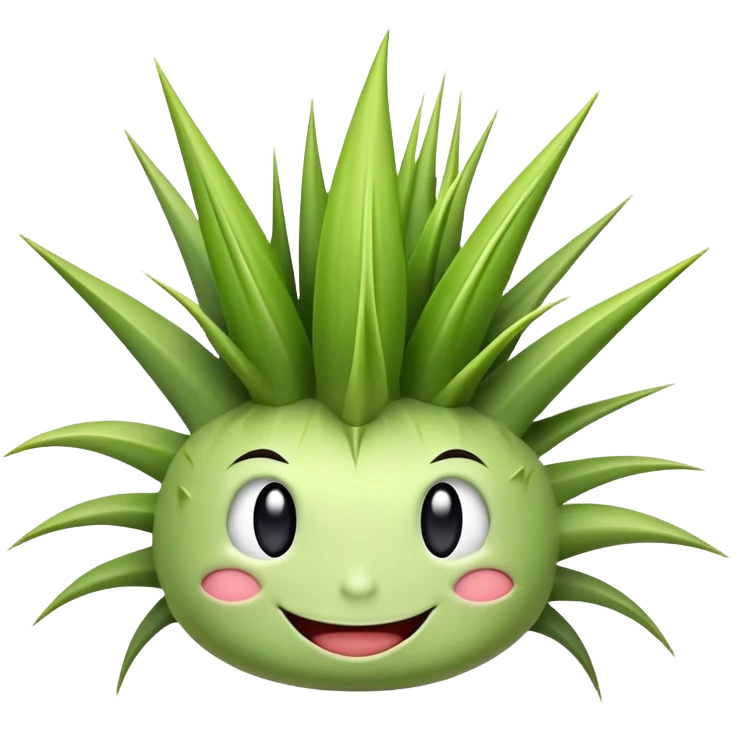 a tillandsia with a smiling face emoji