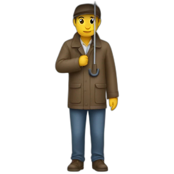 Someone holding an umbrella emoji