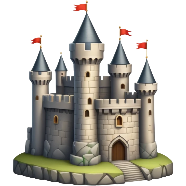 medieval castle with towers emoji