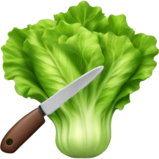 lettuce with a knife emoji