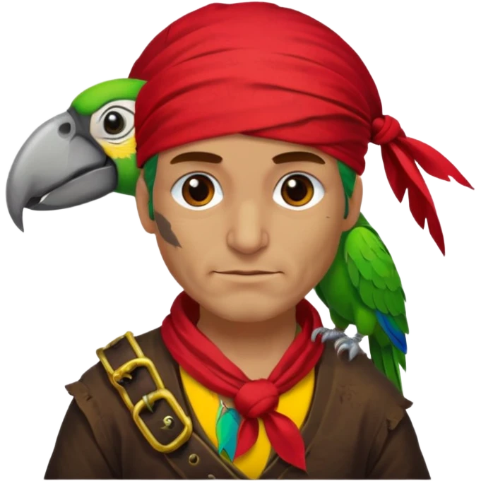 pirate and parrot emoji