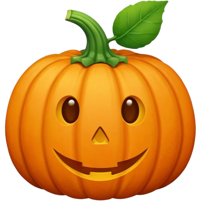 Mini Pumpkin with 1 Leaf emoji