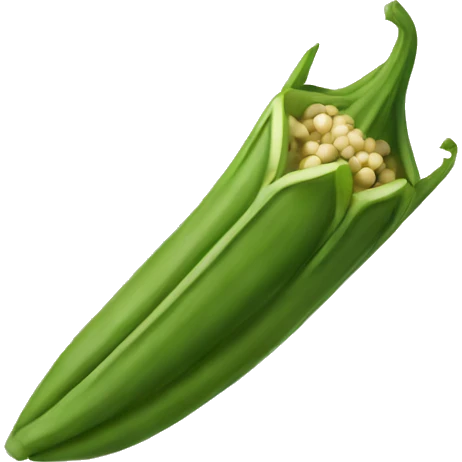 Okra vegetable emoji