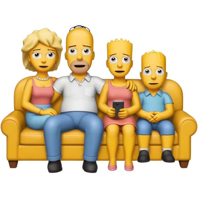 the simpsons in a couch emoji
