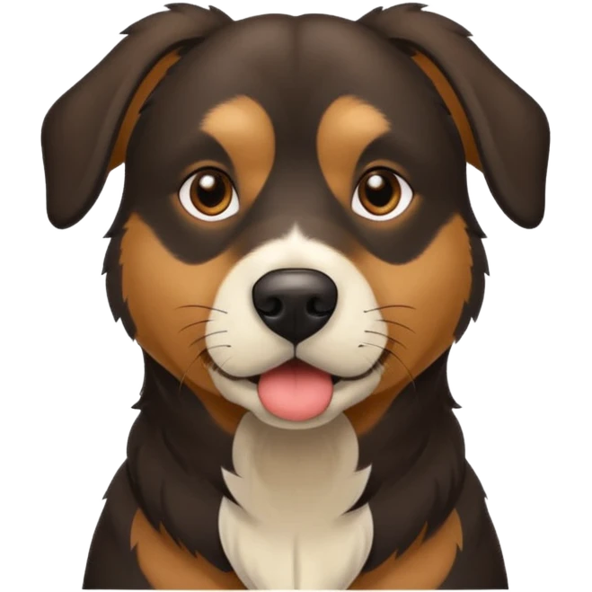 a big dox mix with regular dog and german shepard emoji