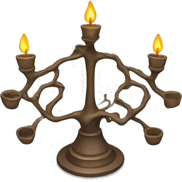 seven-branched candlestick, symbol emoji