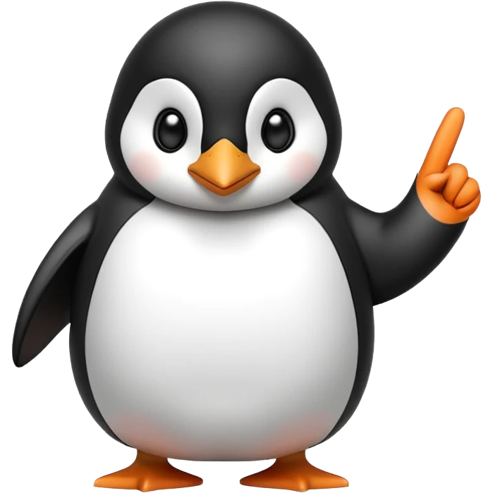 Penguin with middle finger emoji