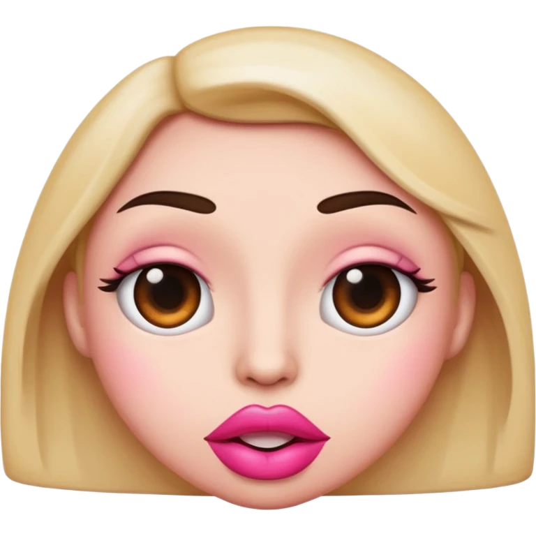I want an emoji with the eyes looking to the side and with big pink lips with a judgemental face emoji
