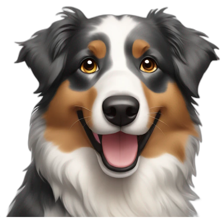 Happy Australian Shepherd. emoji