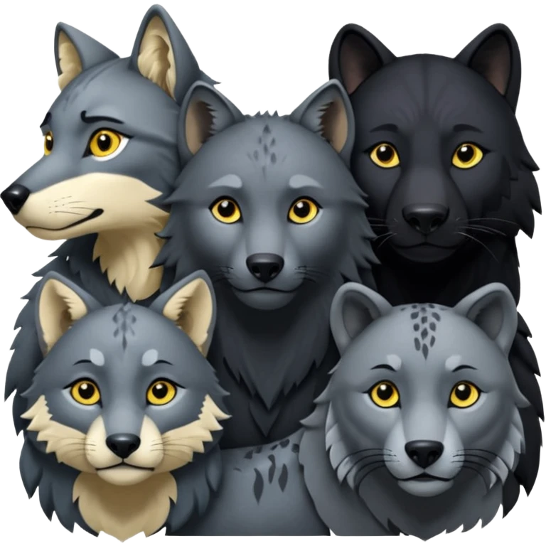 Fai un emoji per ognuno di questi personaggi del libro della giungla: Akela, Bagheera, Baloo, Kaa, fratel Bigio, Raska, Rama, Ikki, Chill e Mang emoji