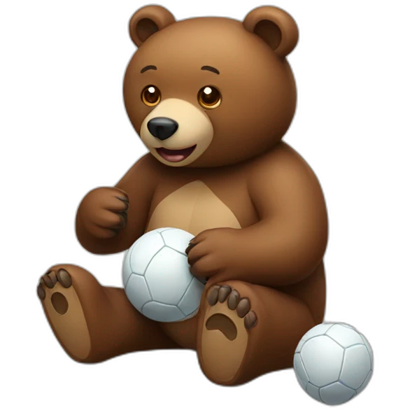 Bear playing game  emoji