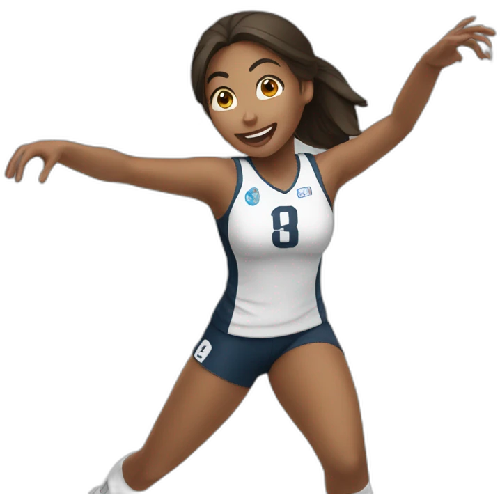 Passionate girl volleyball player emoji