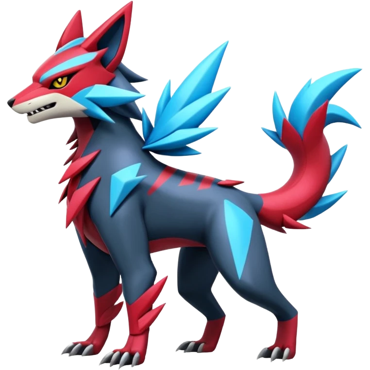 Futuristic Modern Zeraora-Palkia-Zoroark-fusion emoji
