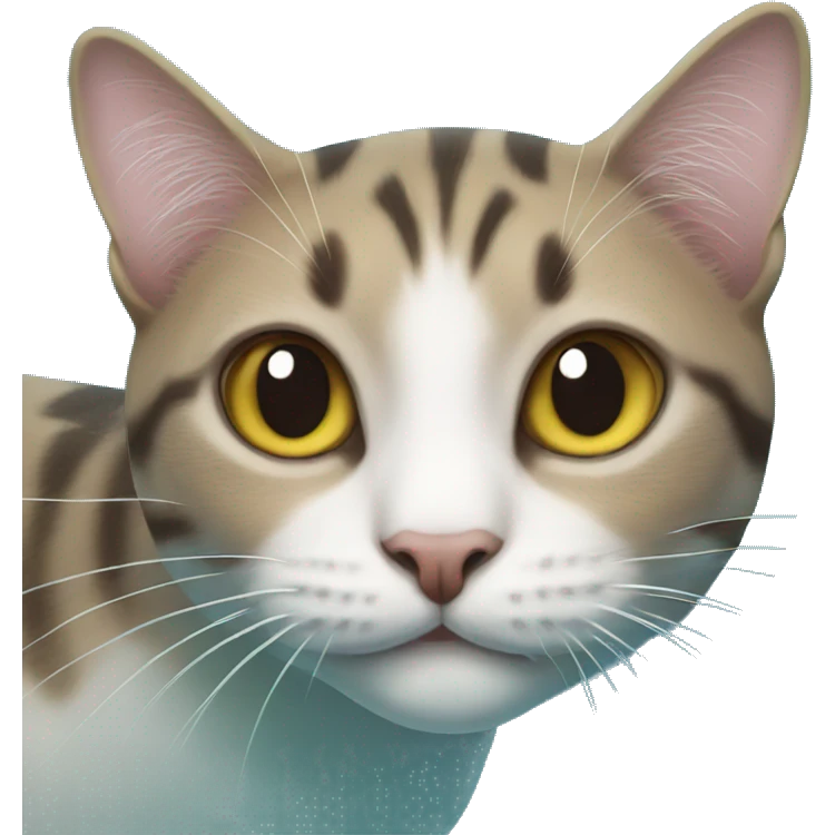 Cat swimming emoji