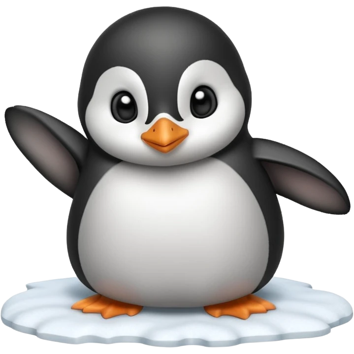 baby penguin sliding emoji