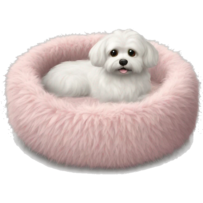 Pet bed fluffy realistic emoji