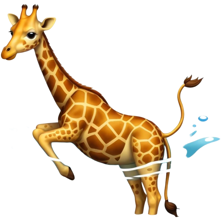 swimming giraffe emoji