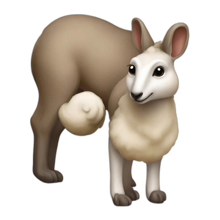 Mouton sur un kangourou emoji
