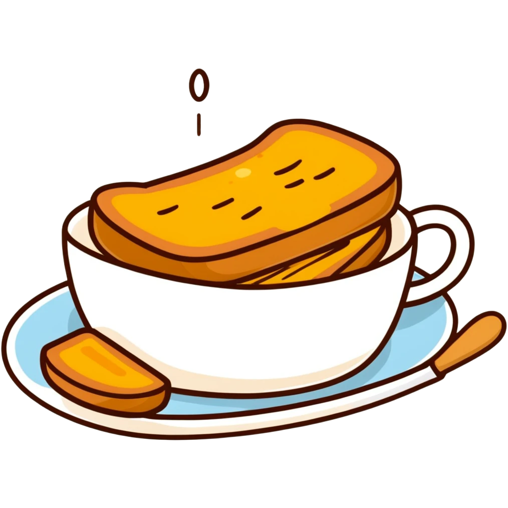 torrijas, Spanish Lenten dessert, bread soaked in milk and honey emoji