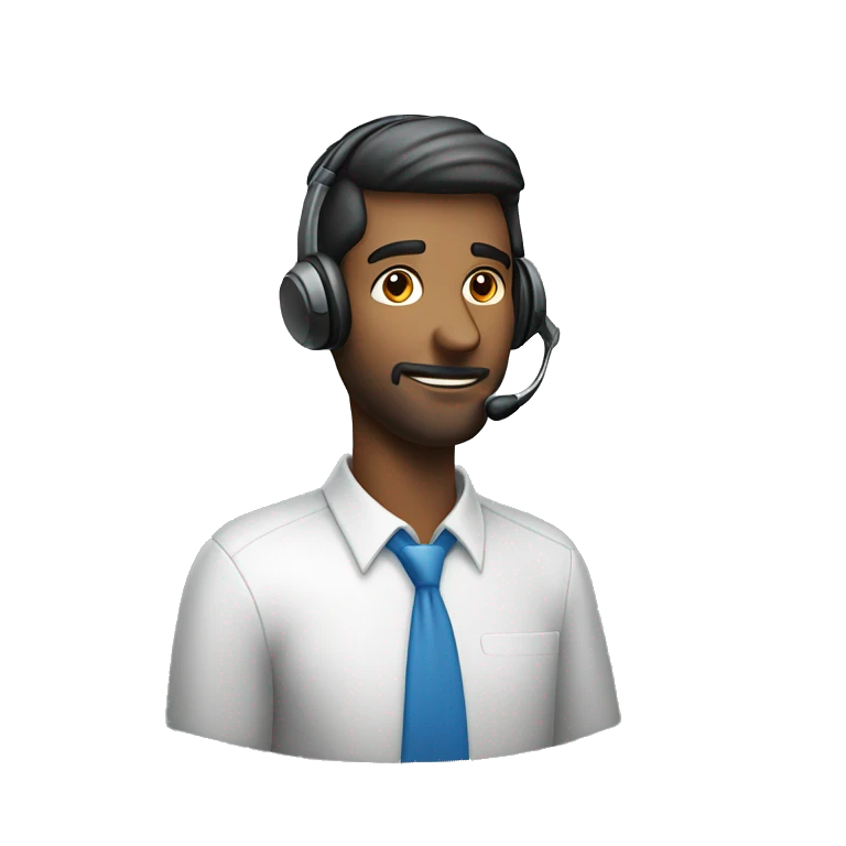 call center customer support man emoji