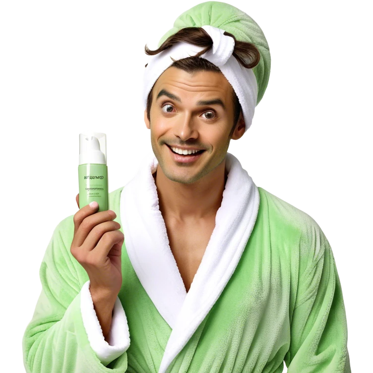 Man with face cream emoji