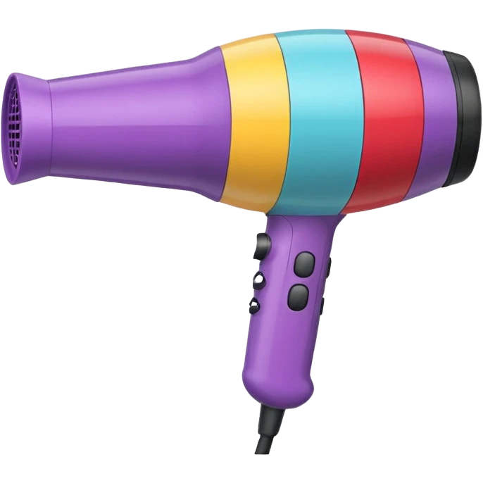 Cute Hair dryer, different designs and pattern emoji