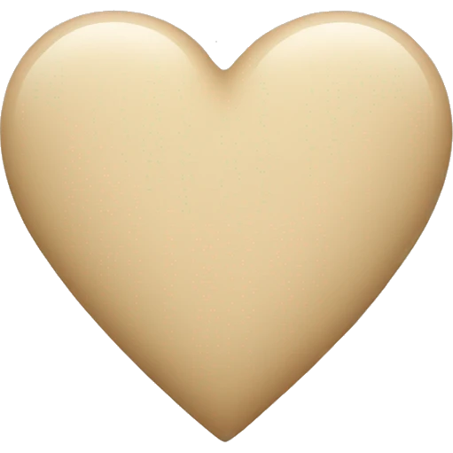 Beige heart  emoji