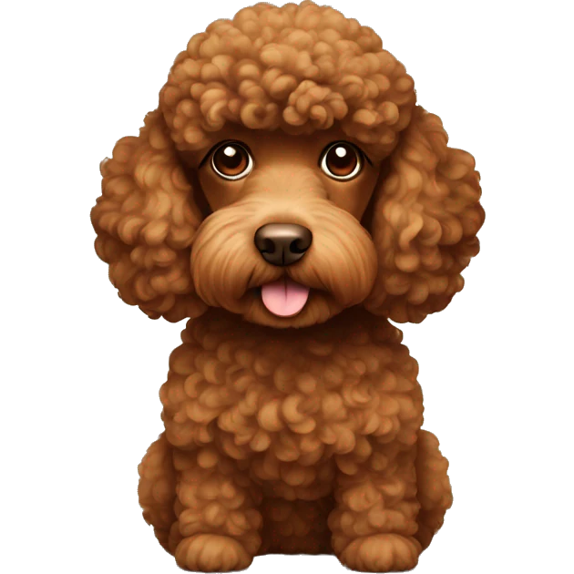brown poodle emoji