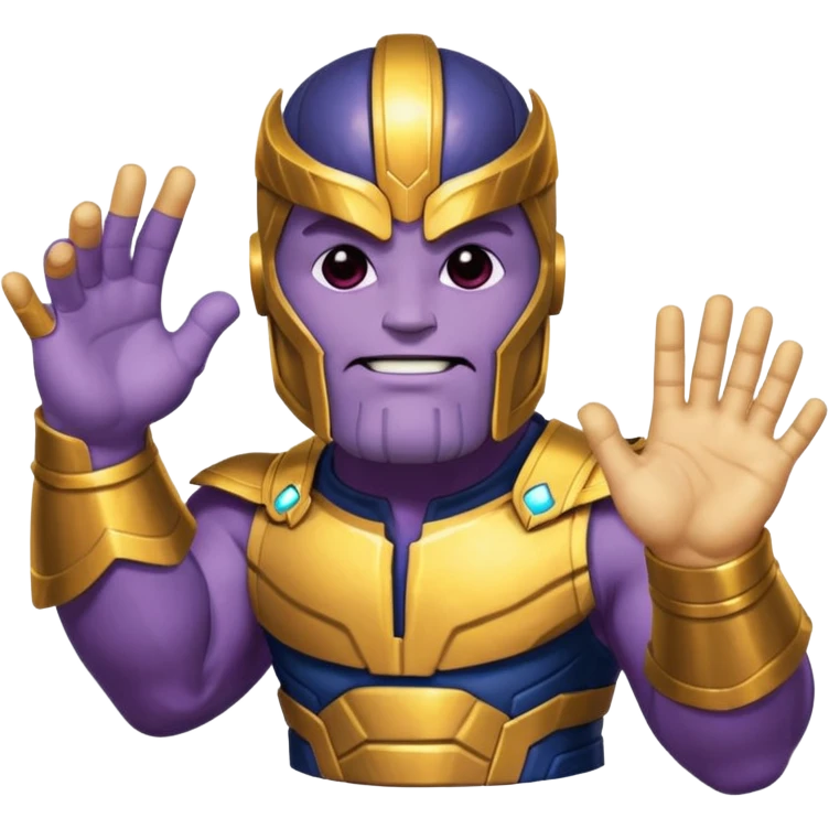 mão do thanos vingadores com os cristais emoji
