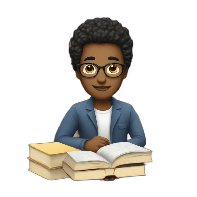 author with books emoji