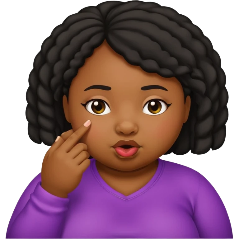 Fat black girl picking her nose emoji