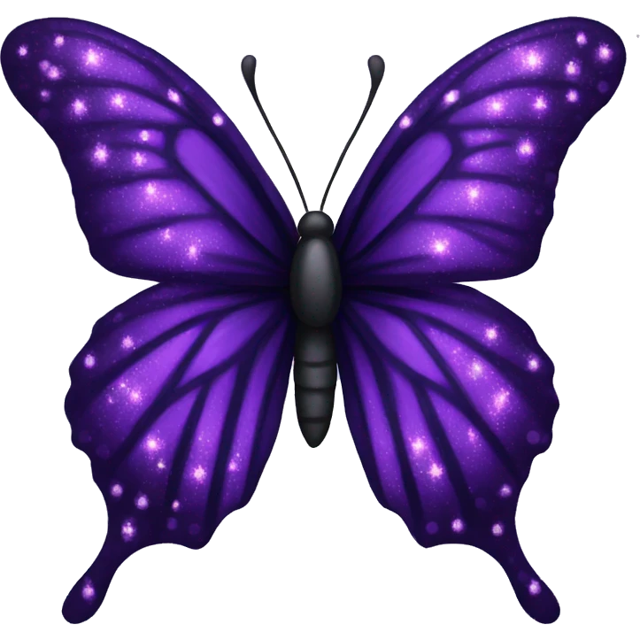 Dark Purple Butterfly Sparkly emoji