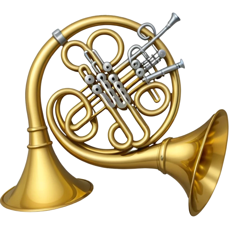A cartoony French horn emoji