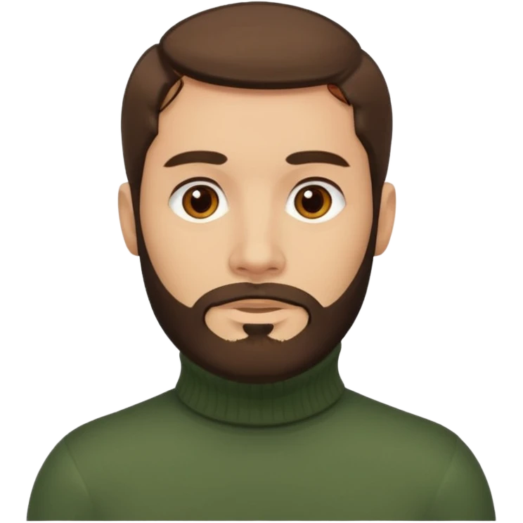 bearded man in turtle neck emoji