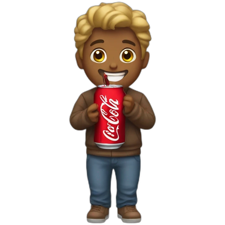 Yo tomando una coca cola emoji