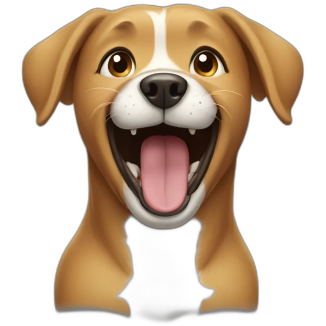 Dog laughing emoji