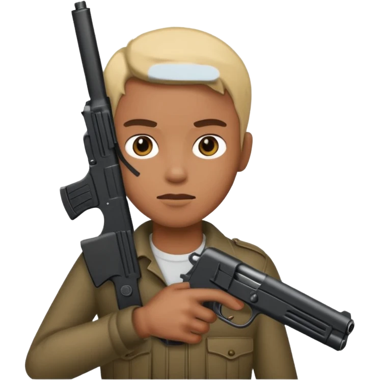 🥷holding a gun emoji