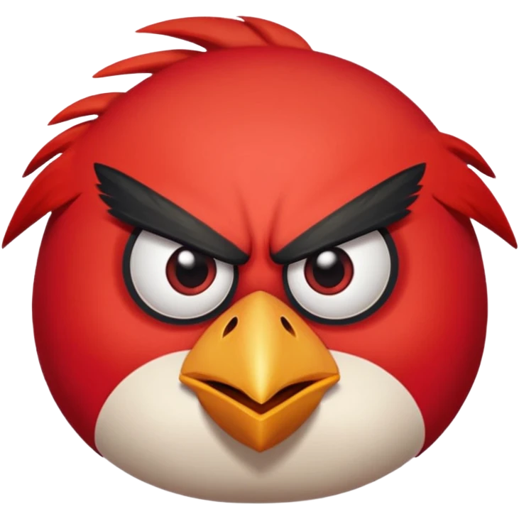 angry bird less realistic emoji